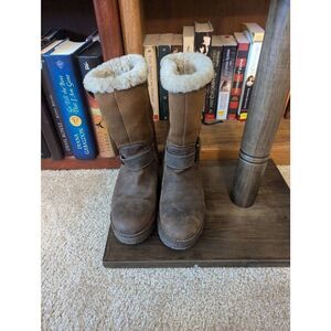 Bos & Co Women’s 37 Us 7 Maine Wool Lined Waterproof Leather Boots
